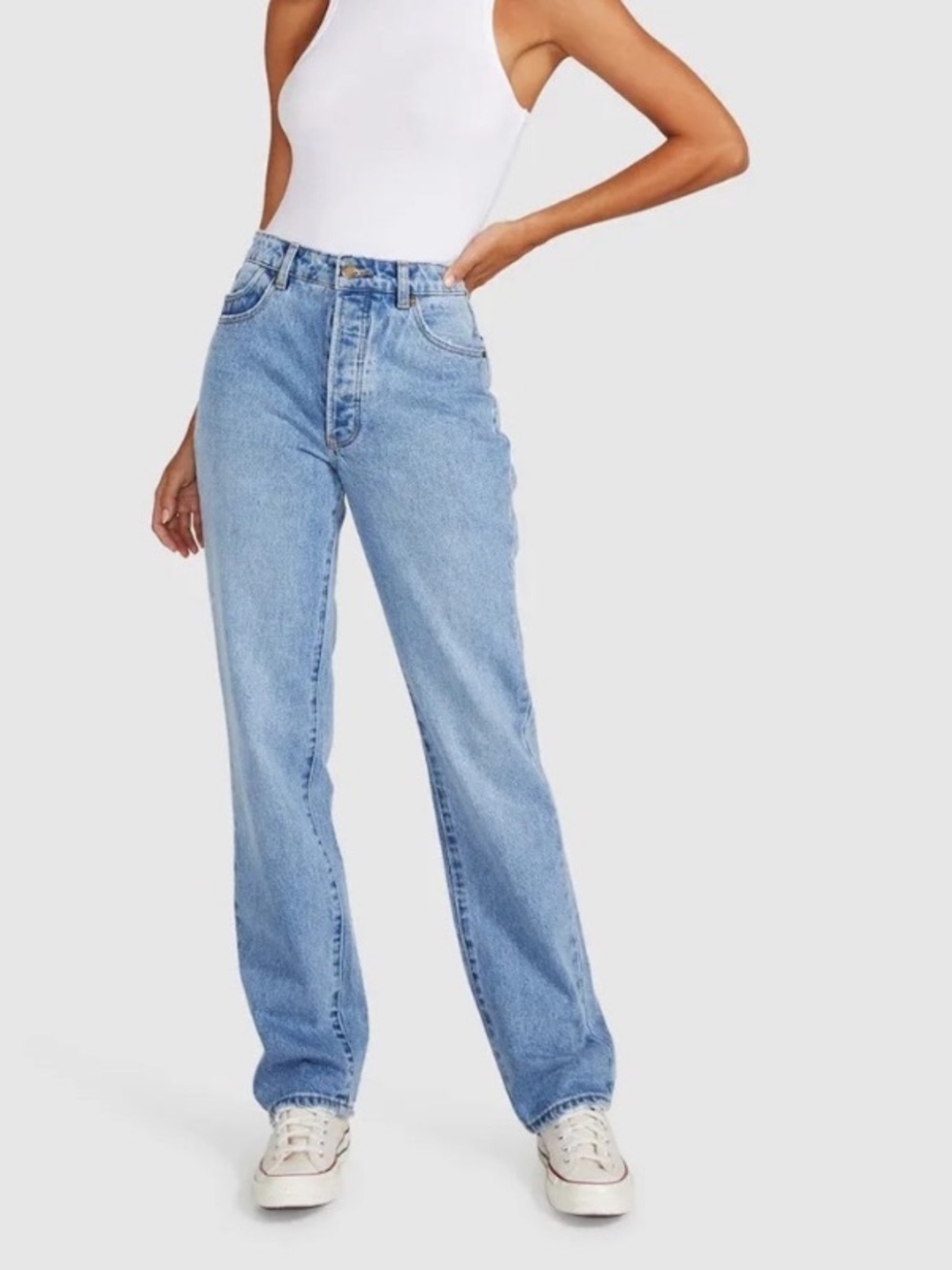 ROLLA’S Free People Classic Straight Leg Jeans Size 28 90s Blue - Picture 7 of 16